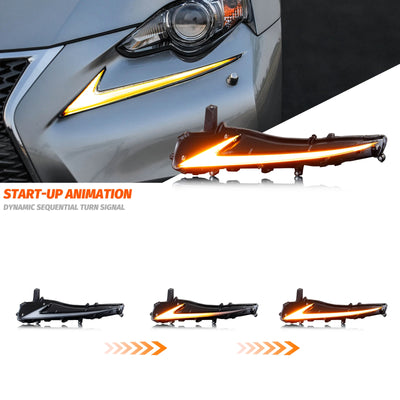 Feux de Jour DRL LED Lexus IS 2014-2016 - installé sur véhicule - Becquet Voiture
