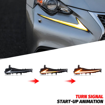 Feux de Jour DRL LED Lexus IS 2014-2016 (réf. 3) - installé sur véhicule - Becquet Voiture