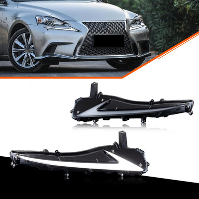 Feux de Jour DRL LED Lexus IS 2014-2016 - vue de face - Becquet Voiture