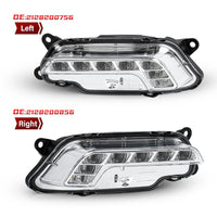Feux de Jour DRL LED Mercedes Benz W212 E350 E550 E63 - détail du montage - Becquet Voiture