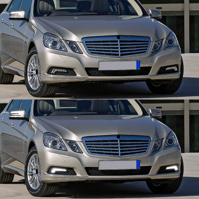 Feux de Jour DRL LED Mercedes Benz W212 E350 E550 E63 - packshot studio - Becquet Voiture