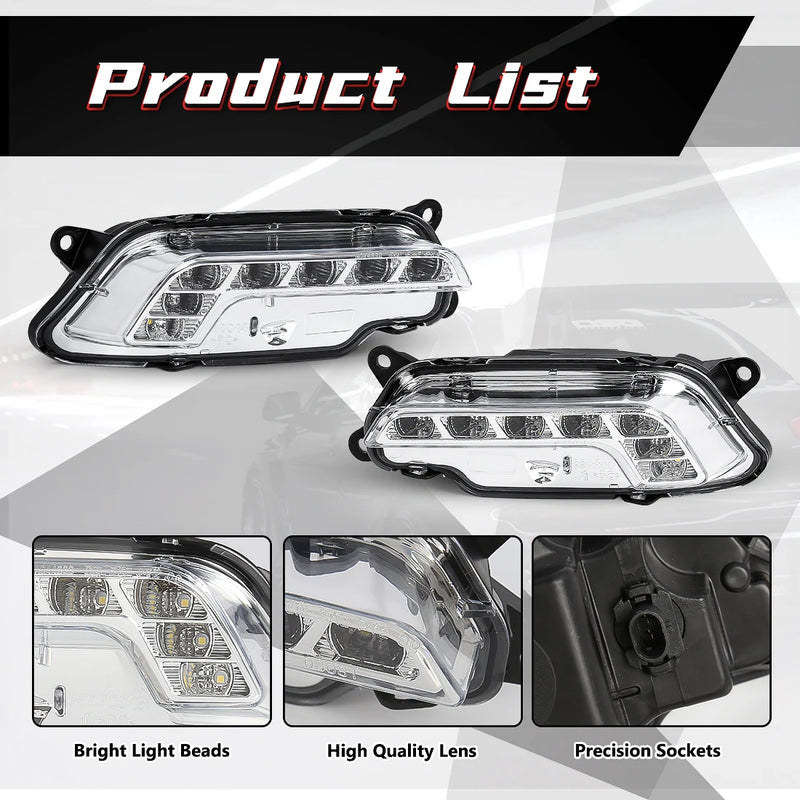 Feux de Jour DRL LED Mercedes Benz W212 E350 E550 E63 - vue arrière - Becquet Voiture
