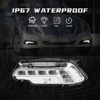 Feux de Jour DRL LED Mercedes Benz W212 E350 E550 E63 - vue de trois-quarts - Becquet Voiture
