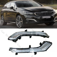 Feux de Jour DRL LED Peugeot 508 2015-2016 - vue de face - Becquet Voiture