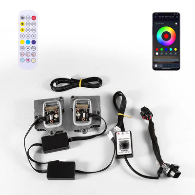 Feux de Jour DRL LED RGBW BMW M2 G87 Série 2 G42 2023-2025 - détail du montage - Becquet Voiture