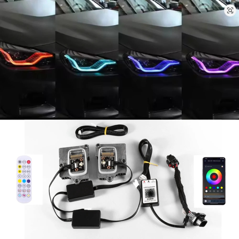 Feux de Jour DRL LED RGBW BMW M2 G87 Série 2 G42 2023-2025 - vue de face - Becquet Voiture