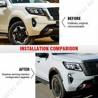 Feux de Jour DRL Nissan Navara NP300 2020-2023 - vue de trois-quarts - Becquet Voiture