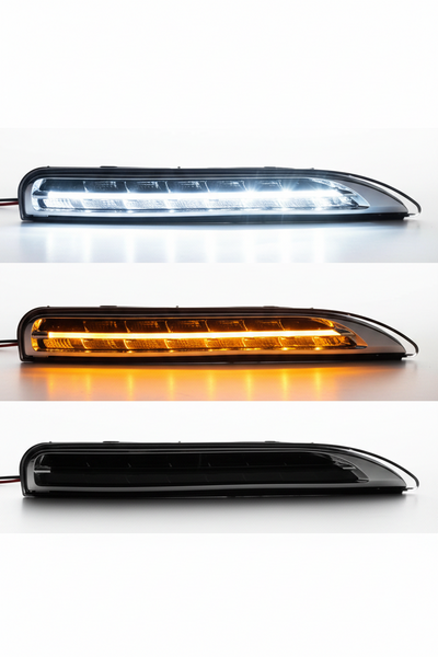 Feux de Jour DRL Porsche 2011-2014 - packshot studio - Becquet Voiture