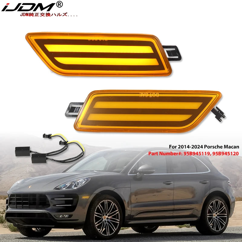 Feux de Jour DRL Porsche Macan 2014-2021 - vue de face - Becquet Voiture