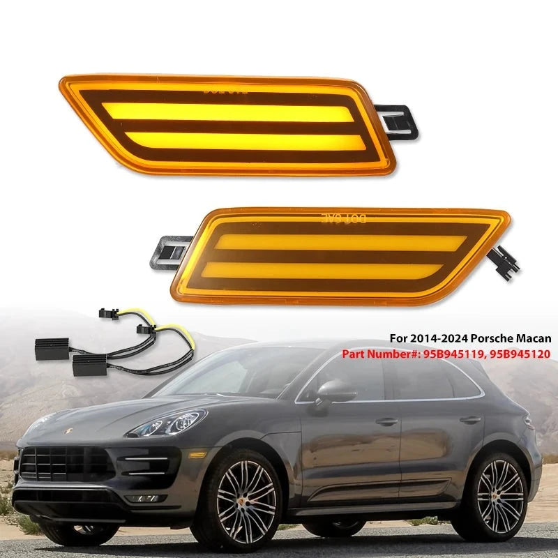 Feux de Jour DRL Porsche Macan 2014-2021 - vue de face - Becquet Voiture