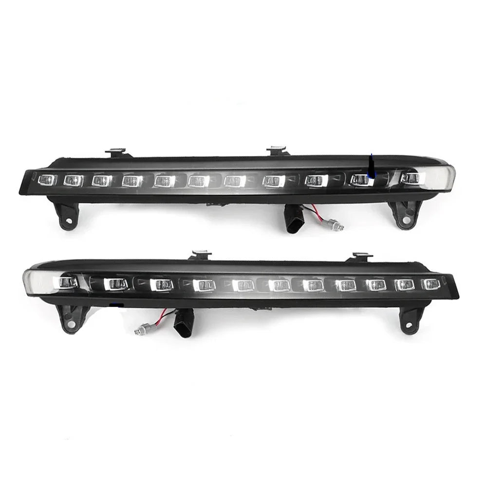 Feux de Jour LED Clignotant Dynamique Audi Q7 4L 2006-2015 - vue de face - Becquet Voiture