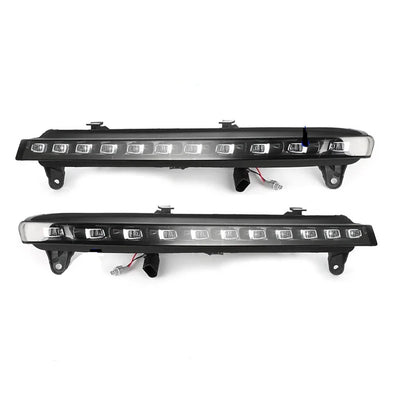 Feux de Jour LED Clignotant Dynamique Audi Q7 4L 2006-2015 - vue de face - Becquet Voiture