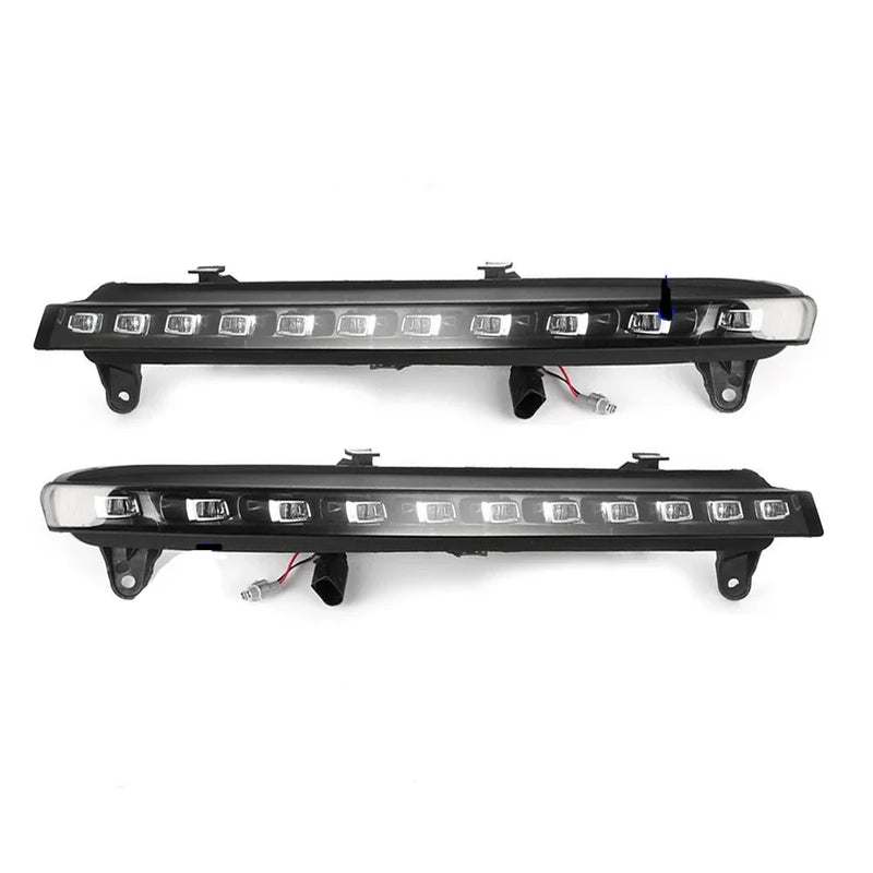 Feux de Jour LED Clignotant Dynamique Audi Q7 4L 2006-2015 - vue de face - Becquet Voiture