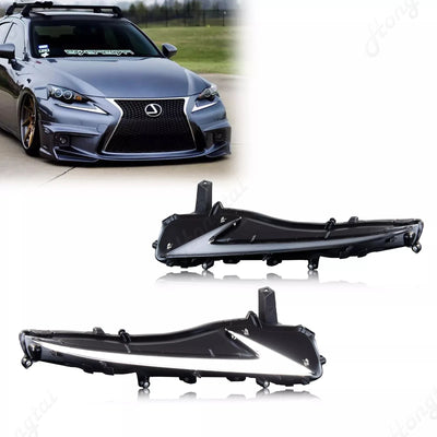 Feux de Jour LED Lexus IS250 IS300 IS350 Séquentiels - installé sur véhicule - Becquet Voiture