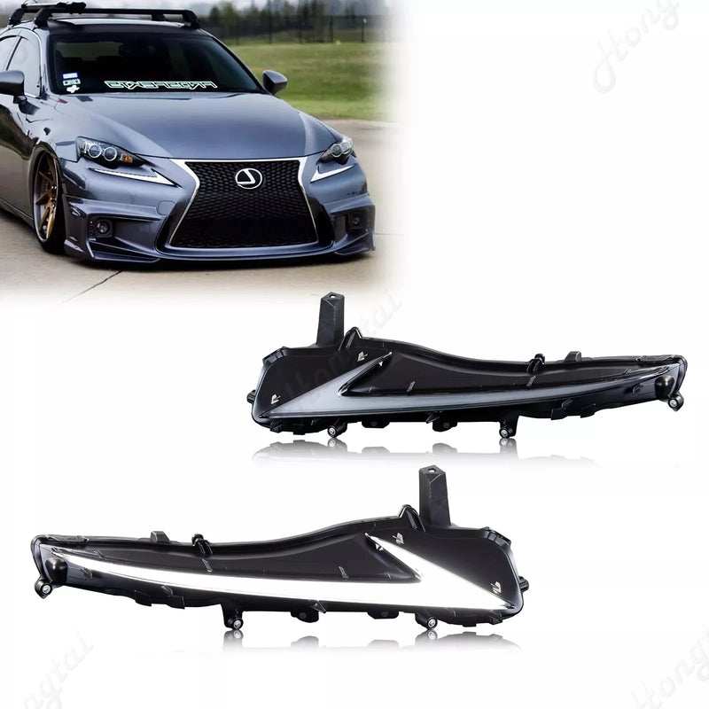 Feux de Jour LED Lexus IS250 IS300 IS350 Séquentiels - installé sur véhicule - Becquet Voiture