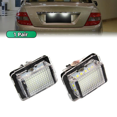 Feux de Plaque LED Mercedes Classe C W204 Classe E W212 - détail du montage - Becquet Voiture
