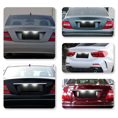 Feux de Plaque LED Mercedes Classe C W204 Classe E W212 - vue arrière - Becquet Voiture