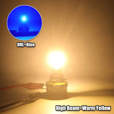 Feux Jour LED Canbus H15 DRL BMW Mercedes Audi VW Golf - vue de face 2 - Becquet Voiture