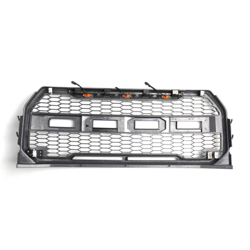 Feux LED Grille Ford F-150 2015-2019 Ambre Style Raptor - vue de dessus - Becquet Voiture