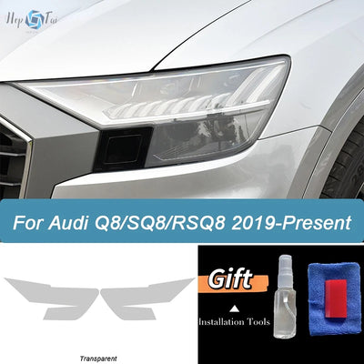 Film de Protection Phares Audi Q8 SQ8 RSQ8 - détail du montage - Becquet Voiture