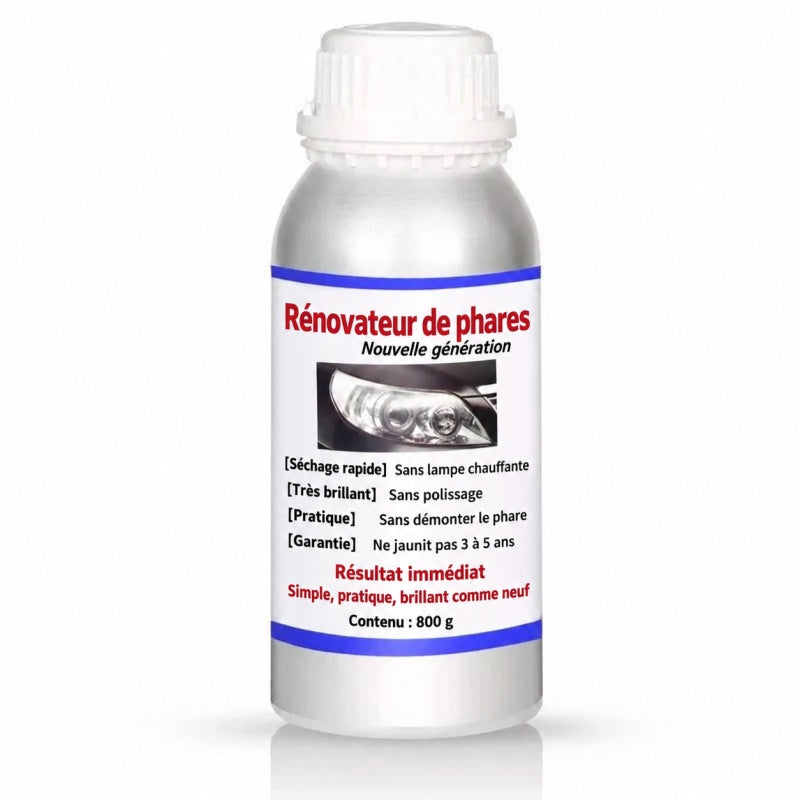 Fluide de Restauration et Polissage Phares 800ml - vue de face - Becquet Voiture
