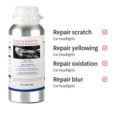 Fluide de Restauration et Polissage Phares 800ml - vue de profil - Becquet Voiture