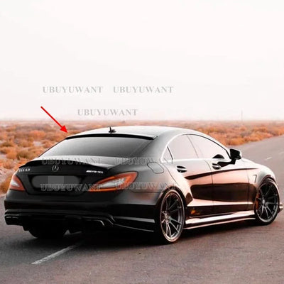 For Mercedes CLS Class W218 Roof Spoiler black Rear Trunk Spoiler Wing AMG Style 2011 2012 2013 2014 2015 2016 - en situation - Becquet Voiture