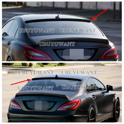 For Mercedes CLS Class W218 Roof Spoiler black Rear Trunk Spoiler Wing AMG Style 2011 2012 2013 2014 2015 2016 - vue de profil - Becquet Voiture