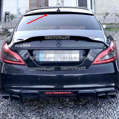 For Mercedes CLS Class W218 Roof Spoiler black Rear Trunk Spoiler Wing AMG Style 2011 2012 2013 2014 2015 2016 - vue de trois-quarts - Becquet Voiture