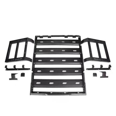 Galerie de Toit Aluminium Jeep Wrangler JK JL 2007-2023 - vue arrière - Becquet Voiture