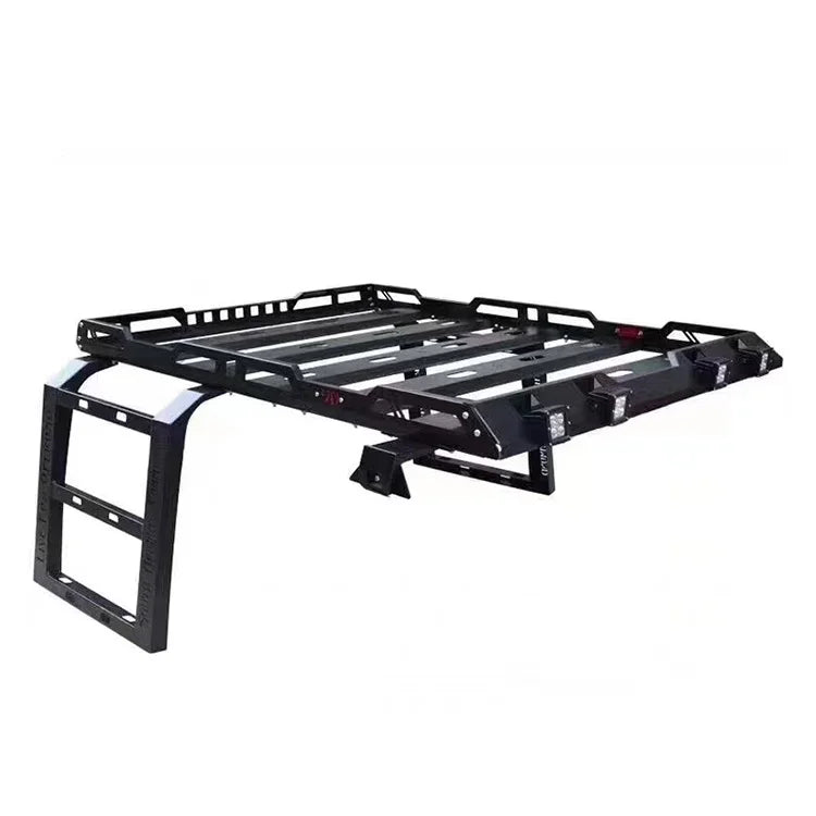 Galerie de Toit Aluminium Jeep Wrangler JK JL 2007-2023 - vue de face - Becquet Voiture