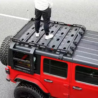 Galerie de Toit Aluminium Jeep Wrangler JK JL 2007-2023 - vue de profil - Becquet Voiture