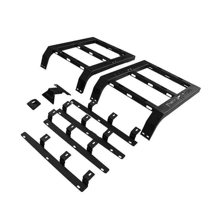 Galerie de Toit Aluminium Jeep Wrangler JK JL 2007-2023 - vue de trois-quarts - Becquet Voiture