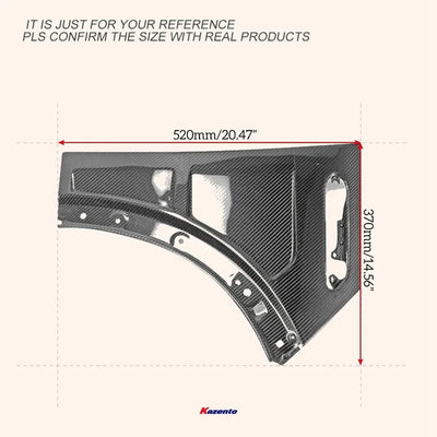 Garde-Boue Avant Carbone Mini Cooper S R50 R52 R53 - vue de profil - Becquet Voiture