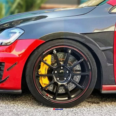 Garde-Boue Ventilé Fibre de Carbone Volkswagen Golf MK7 GTI R - vue arrière - Becquet Voiture