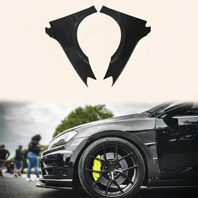 Garde-Boue Ventilé Fibre de Carbone Volkswagen Golf MK7 GTI R - vue de face - Becquet Voiture