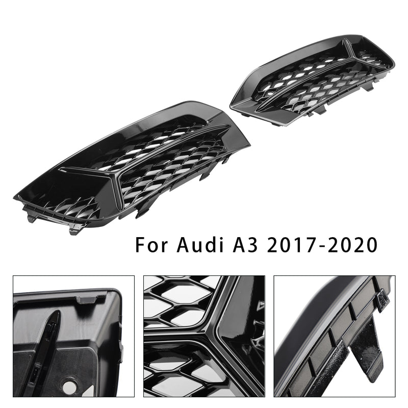 Fog Light Trim Audi A3 2017-2020 Grille - fitting detail - Becquet Voiture