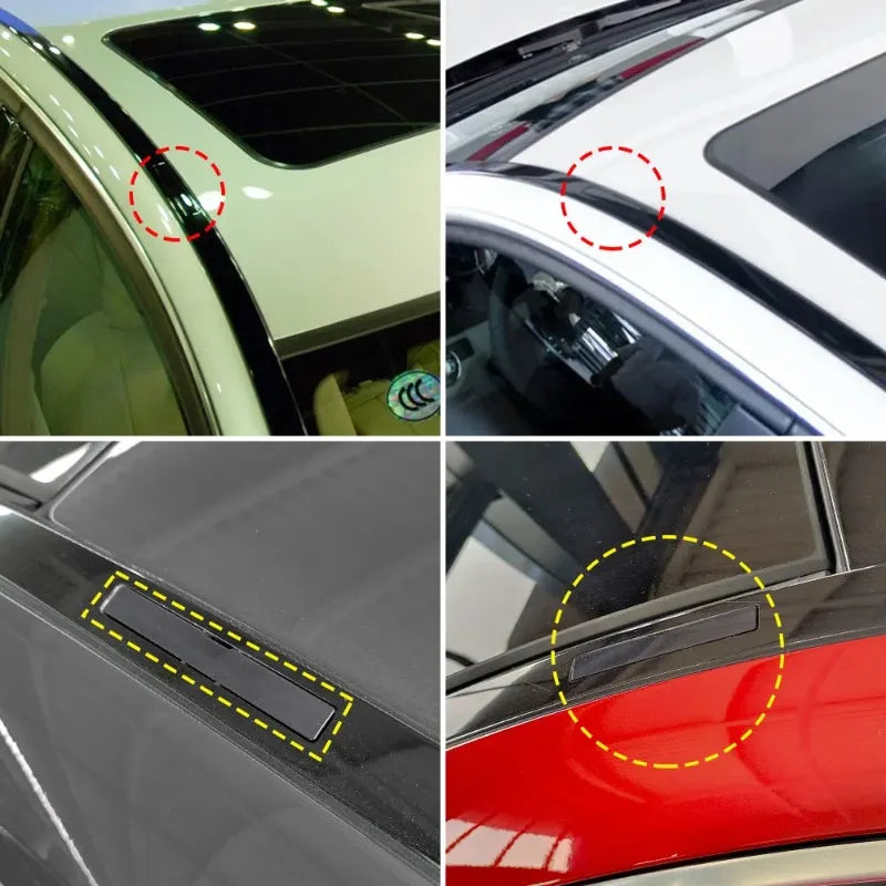 Garniture Barre de Toit Mercedes Classe C W204 2007-2014 - vue de face - Becquet Voiture
