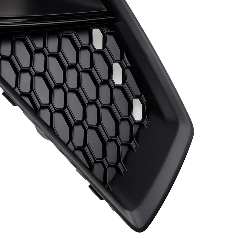 Kühlergrill-Einfassung Nebelscheinwerfer Schwarz Audi A4 B9 S-Line 2018-2020 - Vorderansicht 2 - Becquet Voiture