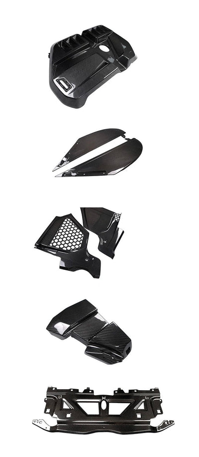Garniture Capot Carbone BMW M3 M4 G80 G82 G87 - vue de profil - Becquet Voiture