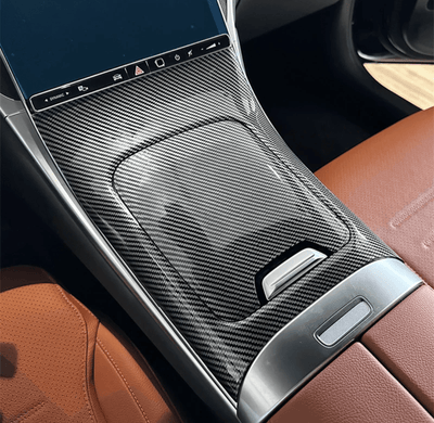 Garniture Console Centrale Carbone Mercedes GLC W254 2023 Replica - vue de profil - Becquet Voiture