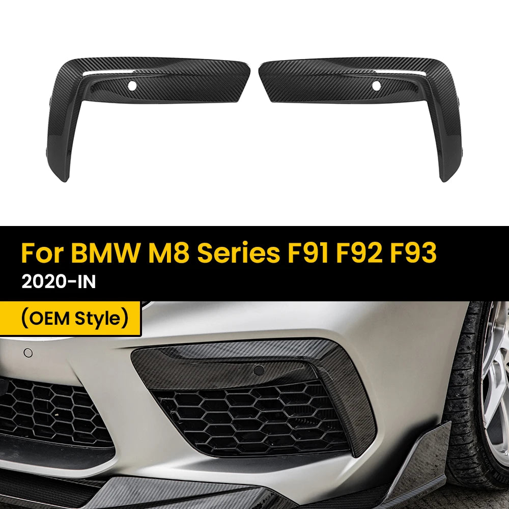 Garniture de Pare-Chocs Avant Carbone BMW M8 F91 F92 F93 - vue de face - Becquet Voiture
