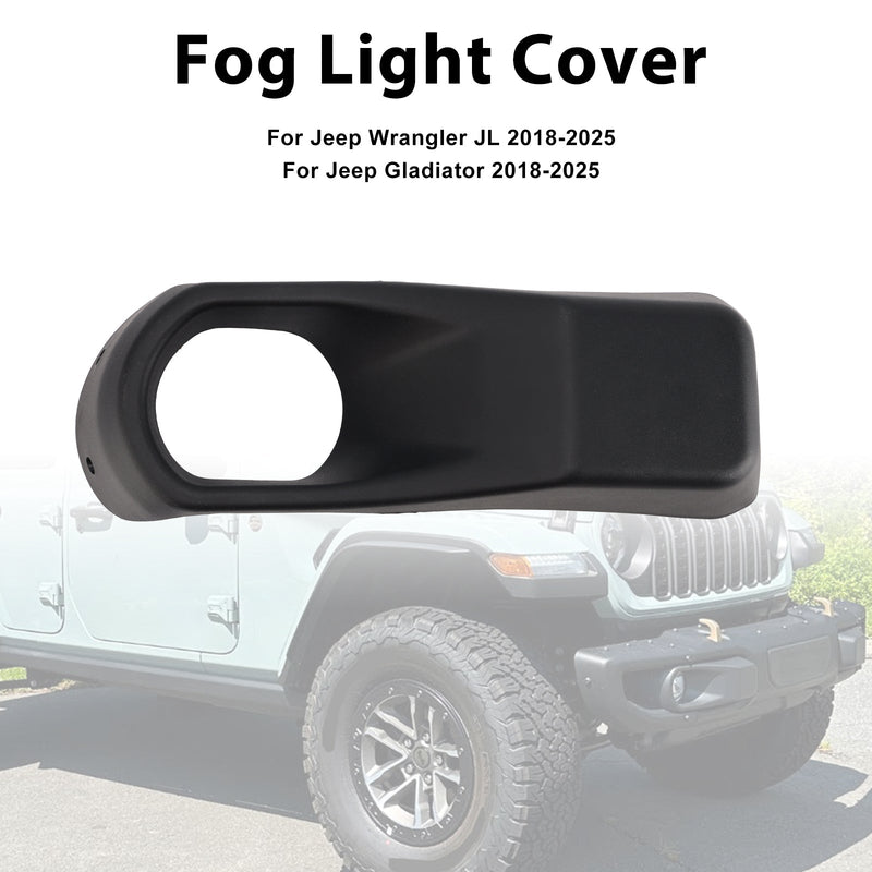 Garniture Feu Antibrouillard Gauche pour Jeep Wrangler JL Gladiator 2018-2025 - vue de trois-quarts - Becquet Voiture