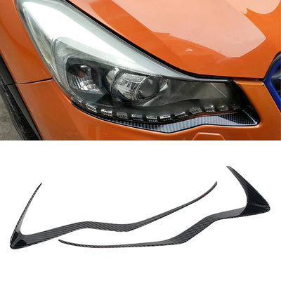 Garnitures Carbone Cadres de Phare Subaru XV 2012-2016 - vue de face 2 - Becquet Voiture