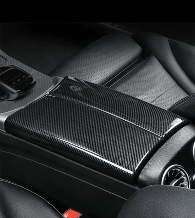 Garnitures console centrale carbone Mercedes Classe E W213 - vue arrière - Becquet Voiture