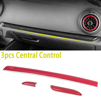 Garnitures Intérieures Carbone Audi A3 S3 RS3 2014-2018 - vue rapprochée - Becquet Voiture