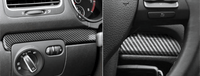 Carbon Fiber Interior Trim Volkswagen Golf 6 - side view - Becquet Voiture