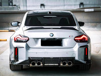 Garnitures Pare-Chocs Arrière Fibre Carbone BMW G87 M2 - vue arrière - Becquet Voiture