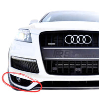 Grille Anti Brouillard Q7 S-line Plastique Noir 2009-2015 - vue de profil - Becquet Voiture