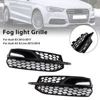Grille Antibrouillard Audi A3 S3 S-Line 2013-2016 - vue de profil - Becquet Voiture